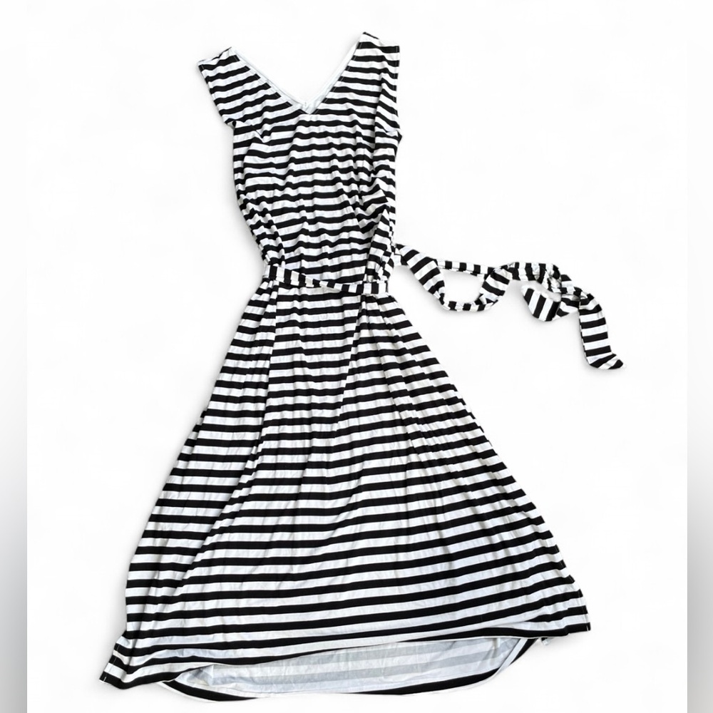 St. John's Bay— black and white striped dress